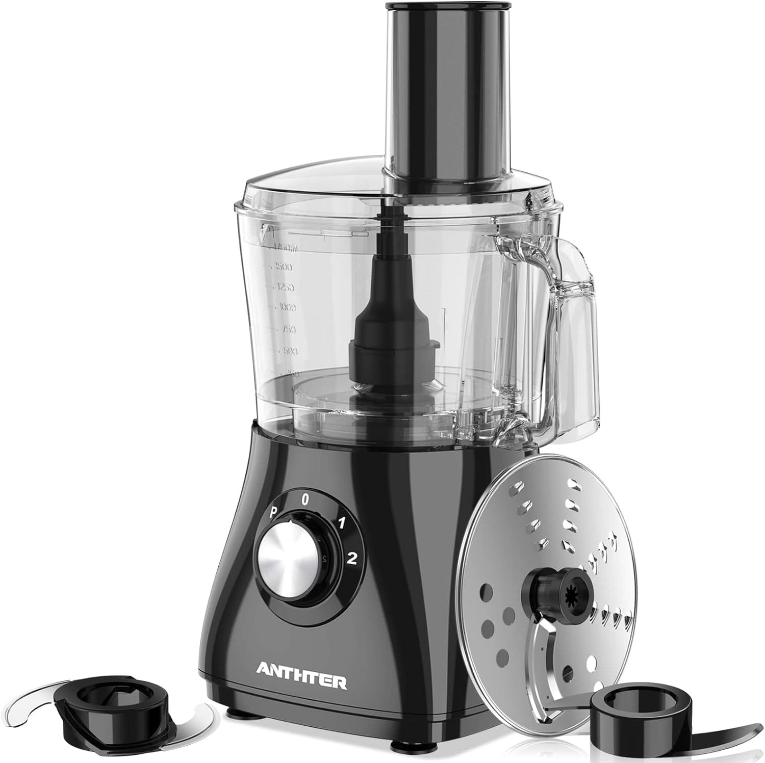 anthter-600w-professional-food-processor-7-cups-reversible-discs-blades-for-chopping-slicing-purees-dough - Cooking Appliance World