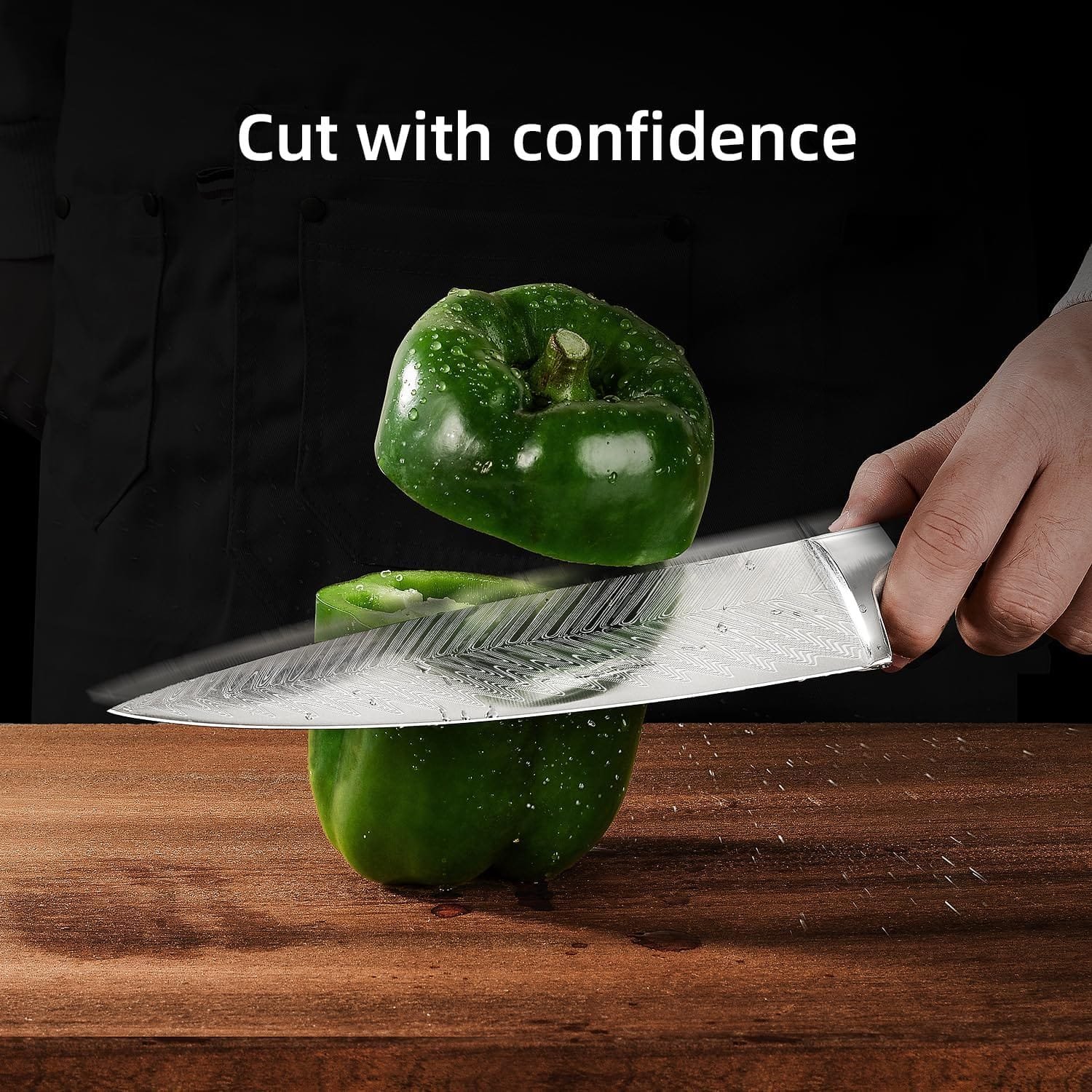 AOKEDA Chef Knife, Pro 8 Inch Kitchen Knife, German High Carbon Stainless Steel, Ergonomic Knife Handle, Super Sharp Chefs Knives