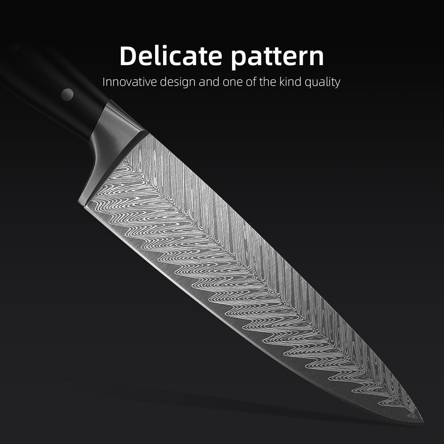 AOKEDA Chef Knife, Pro 8 Inch Kitchen Knife, German High Carbon Stainless Steel, Ergonomic Knife Handle, Super Sharp Chefs Knives