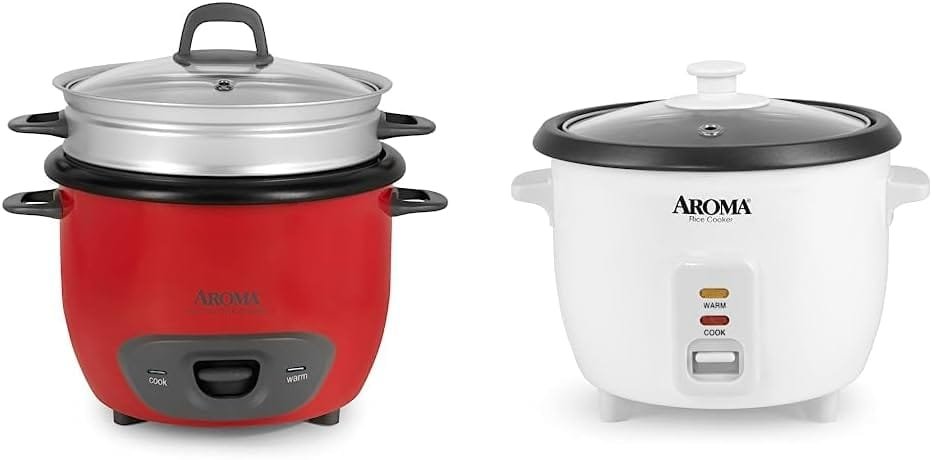 Aroma Housewares 14-Cup (Cooked) (7-Cup UNCOOKED) Pot Style Rice Cooker and Food Steamer (ARC-747-1NG),White Aroma Housewares 14-Cup (Cooked) (7-Cup UNCOOKED) Pot Style Rice Cooker and Food Steamer (ARC-747-1NG),White