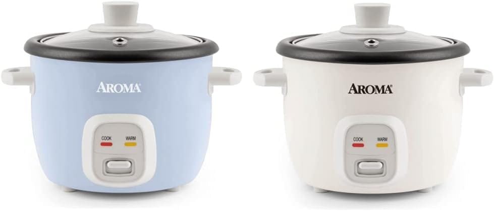 Aroma Housewares 4-Cups (Cooked) / 1Qt. Rice Grain Cooker (ARC-302NGBL), Blue Aroma Housewares 4-Cups (Cooked) / 1Qt. Rice Grain Cooker (ARC-302NGBL), Blue