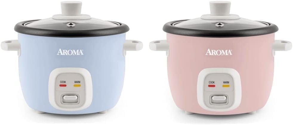 Aroma Housewares 4-Cups (Cooked) / 1Qt. Rice Grain Cooker (ARC-302NGBL), Blue Aroma Housewares 4-Cups (Cooked) / 1Qt. Rice Grain Cooker (ARC-302NGBL), Blue