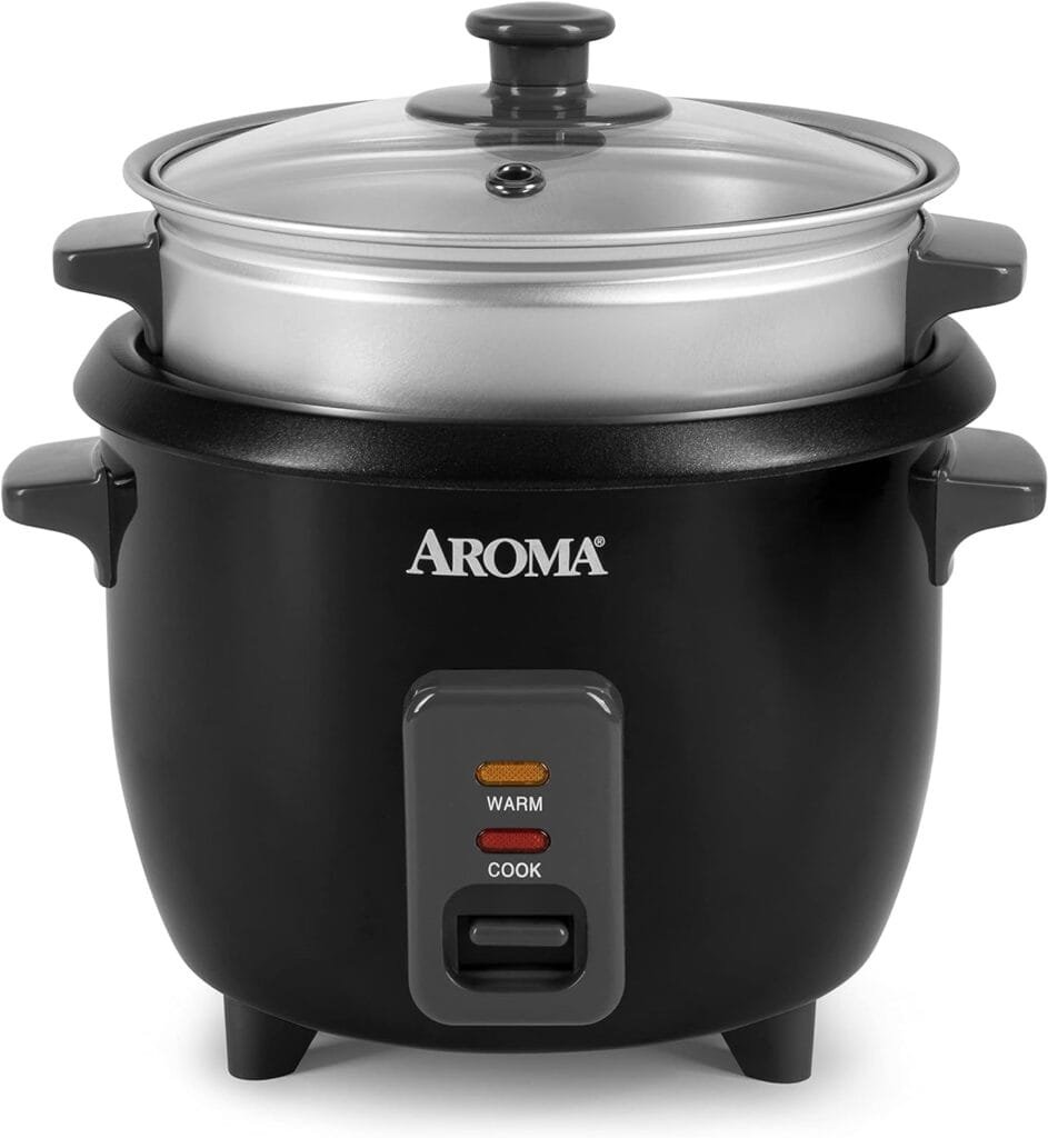 Aroma Housewares ARC-363-1NGB 3 Uncooked/6 Cups Cooked Rice Cooker, Steamer, Multicooker, 2-6 cups, Black Aroma Housewares ARC-363-1NGB 3 Uncooked/6 Cups Cooked Rice Cooker, Steamer, Multicooker, 2-6 cups, Black