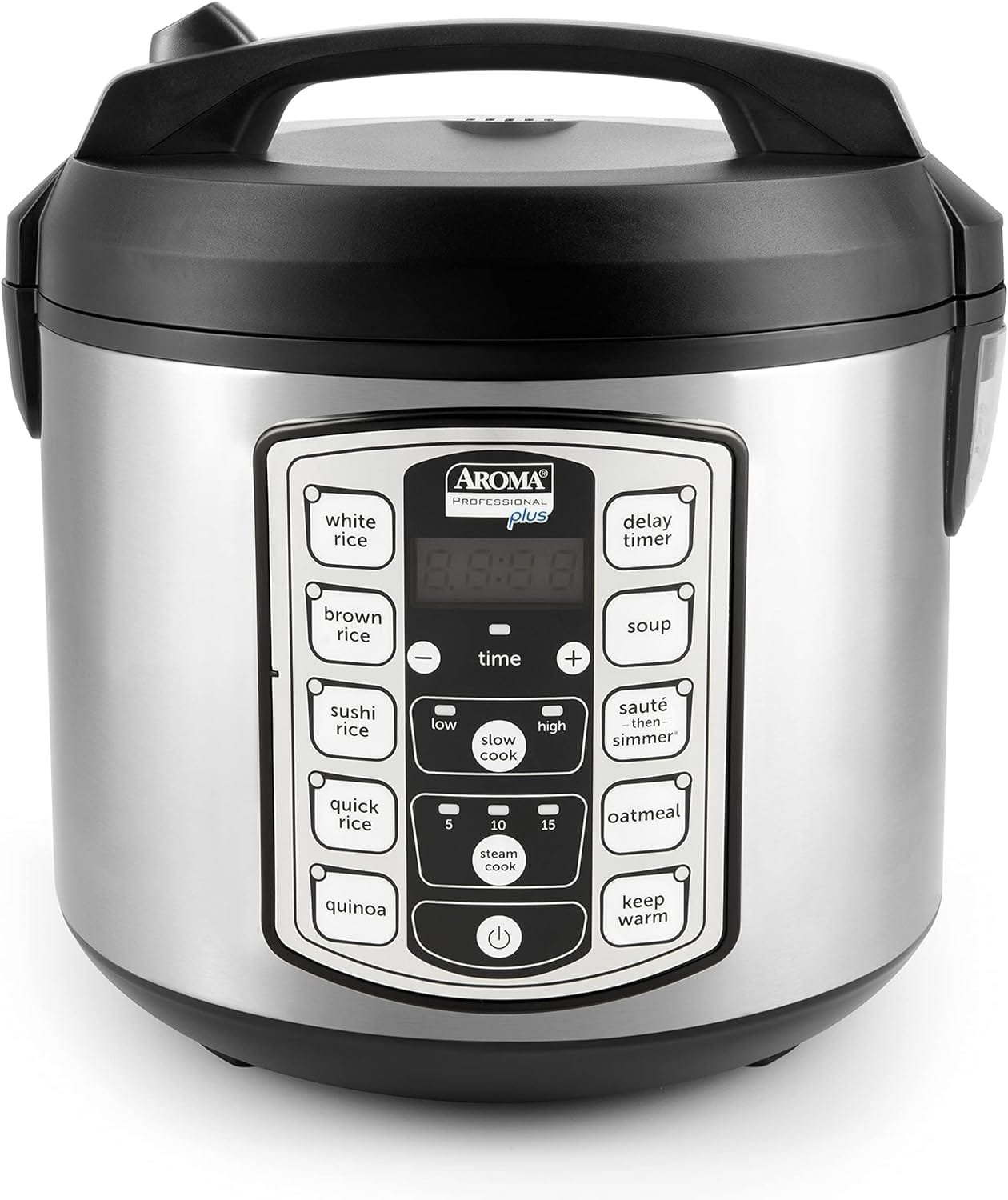 Aroma Housewares ARC-5000SB Digital Rice, Food Steamer, Slow, Grain Cooker, Stainless Exterior/Nonstick Pot, 10-cup uncooked/20-cup cooked/4QT, Silver, Black Aroma Housewares ARC-5000SB Digital Rice, Food Steamer, Slow, Grain Cooker, Stainless Exterior/Nonstick Pot, 10-cup uncooked/20-cup cooked/4QT, Silver, Black