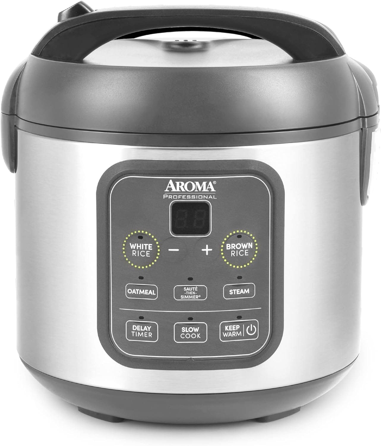aroma-professional-digital-rice-cooker-multicooker-4-cup-uncooked-8-cup-cooked-steamer-slow-cooker-grain-cooker-2qt-stai - Cooking Appliance World