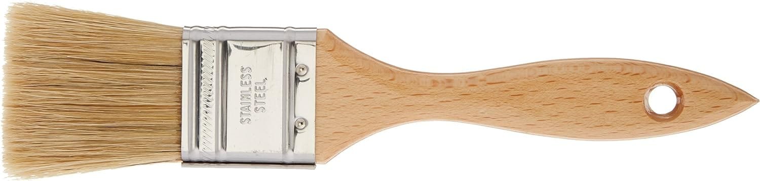 Ateco Pastry Brush, 1.5-Inch Wide Head with Black Boar Bristles, Stainless Steel Ferrule  Wood Handle