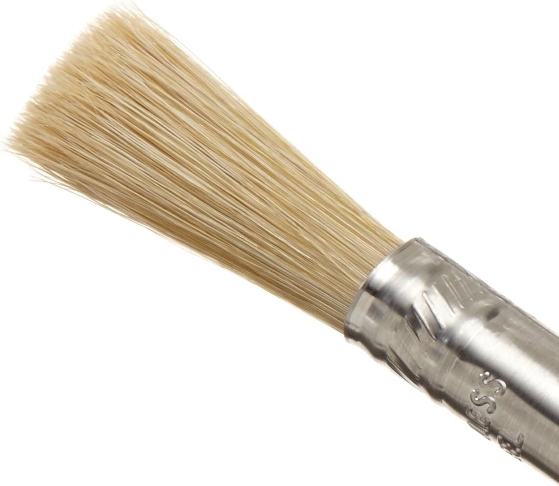 Ateco Pastry Brush, 1.5-Inch Wide Head with Black Boar Bristles, Stainless Steel Ferrule  Wood Handle