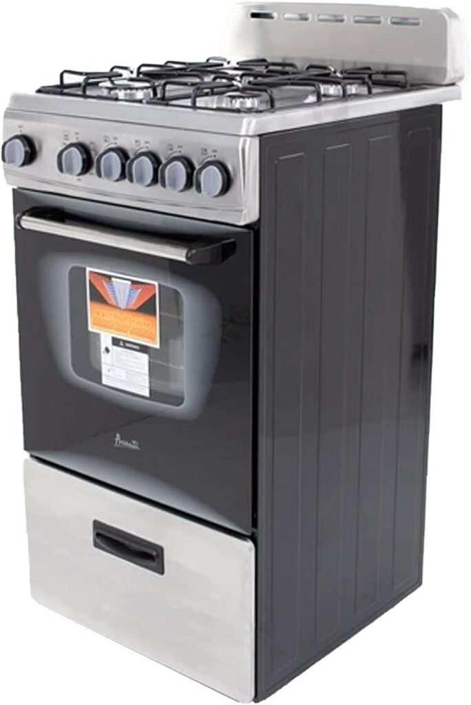 Avanti GR2013CSS Gas Range, 20, Black,Stainless Steel