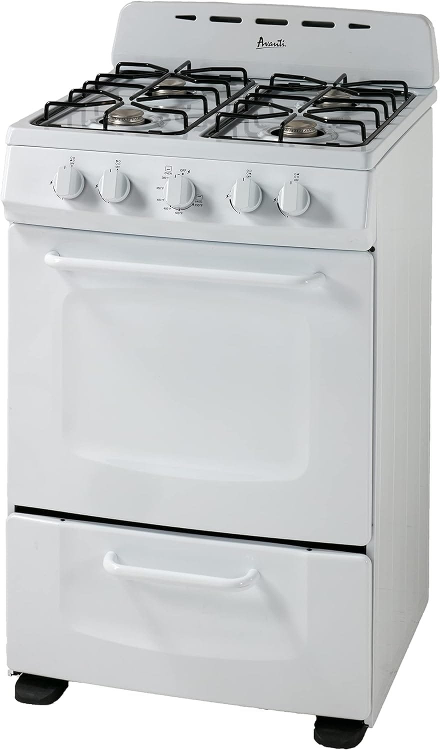 Avanti GRO24P0W GRO24 24 Gas Range Oven with Solid Metal Door, in White Avanti GRO24P0W GRO24 24 Gas Range Oven with Solid Metal Door, in White