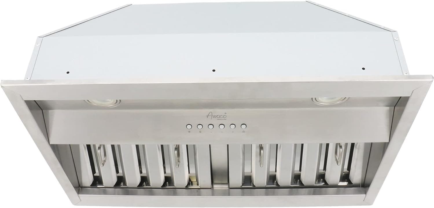 Awoco RH-BQ-X36 18.5” Depth Ducted Built-in/Insert Stainless Steel Range Hood, 4-Speed, 700 CFM, LED Lights, Baffle Filters for Wood Hood (36” Ducted) Awoco RH-BQ-X36 18.5” Depth Ducted Built-in/Insert Stainless Steel Range Hood, 4-Speed, 700 CFM, LED Lights, Baffle Filters for Wood Hood (36” Ducted)