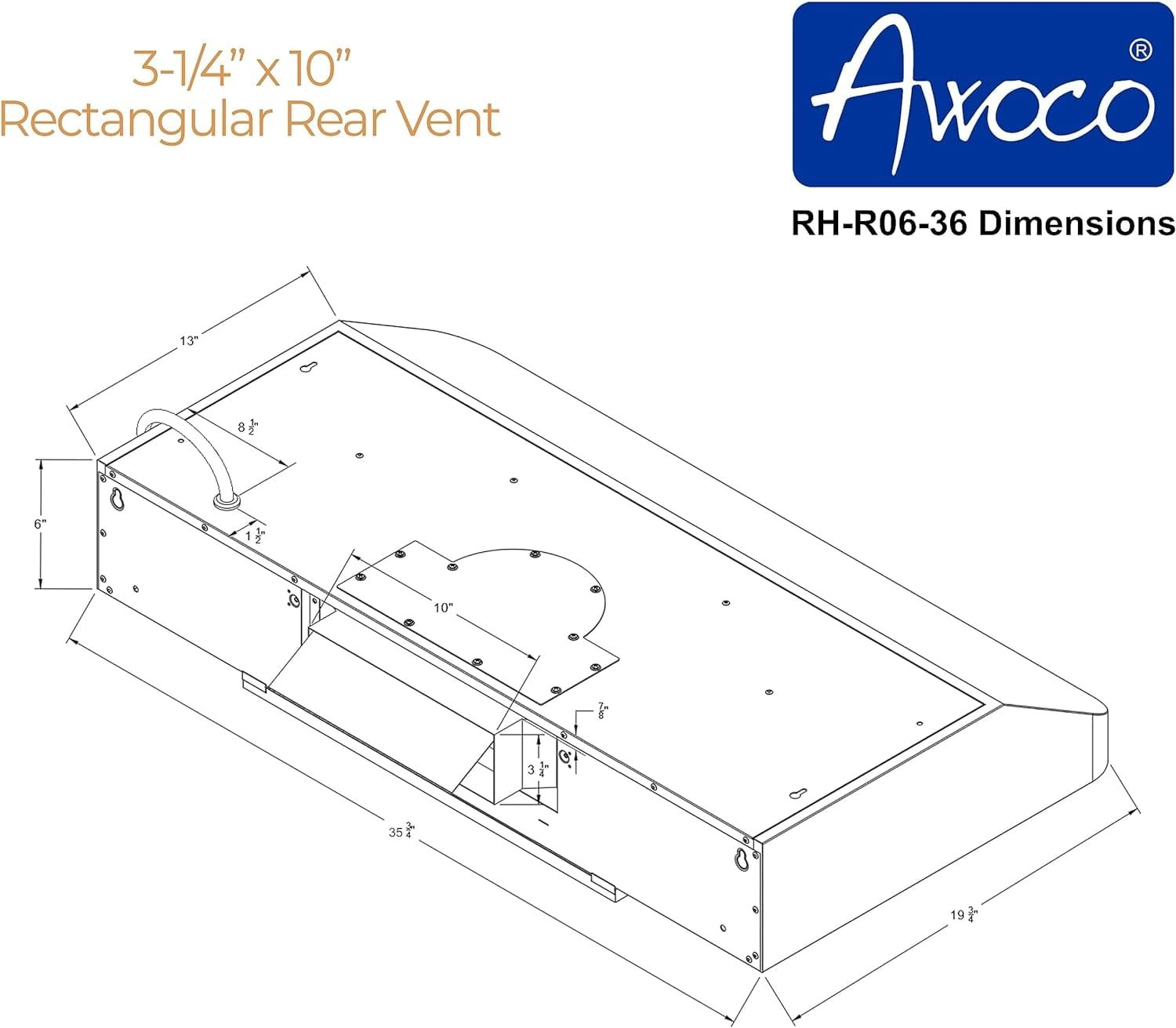 Awoco RH-C06-30 Classic 6 High Stainless Steel Under Cabinet 4 Speeds 900CFM Range Hood with 2 LED Lights Top Vent (30W Top Vent) Awoco RH-C06-30 Classic 6 High Stainless Steel Under Cabinet 4 Speeds 900CFM Range Hood with 2 LED Lights Top Vent (30W Top Vent)