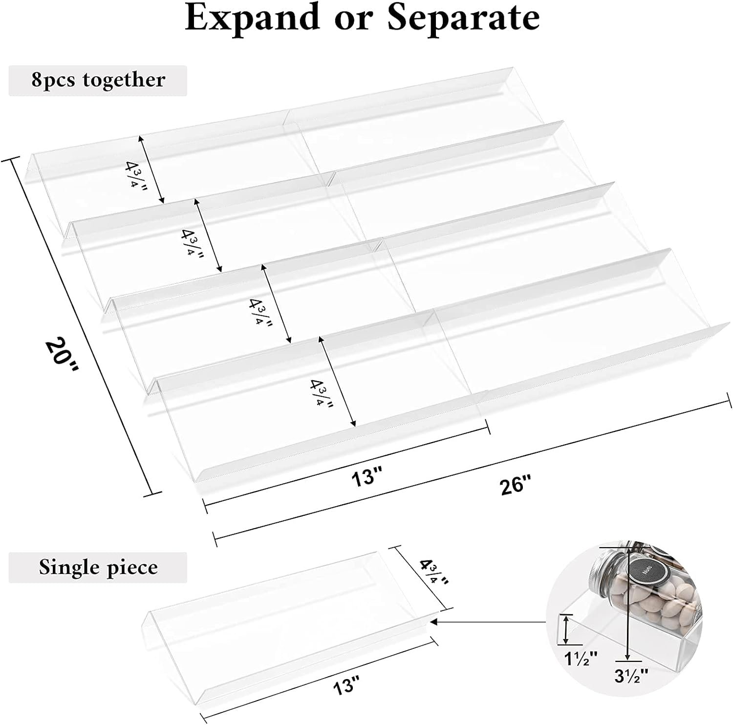 Bamboo Spice Rack Tray - 64 Jars Spice Drawer Organizer for Kitchen Cabinets Storage and Organization Bamboo Spice Rack Tray - 64 Jars Spice Drawer Organizer for Kitchen Cabinets Storage and Organization