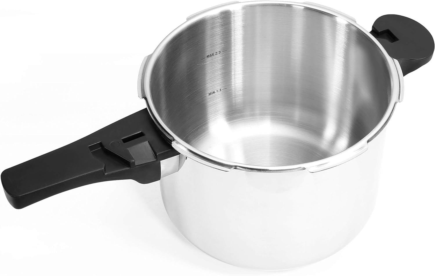 Barton 6-Quart Stainless Steel Pressure Cooker 18/8 Food-Grade Cookware Dishwasher Safe Lock Lid 15-PSI with Recipe Book