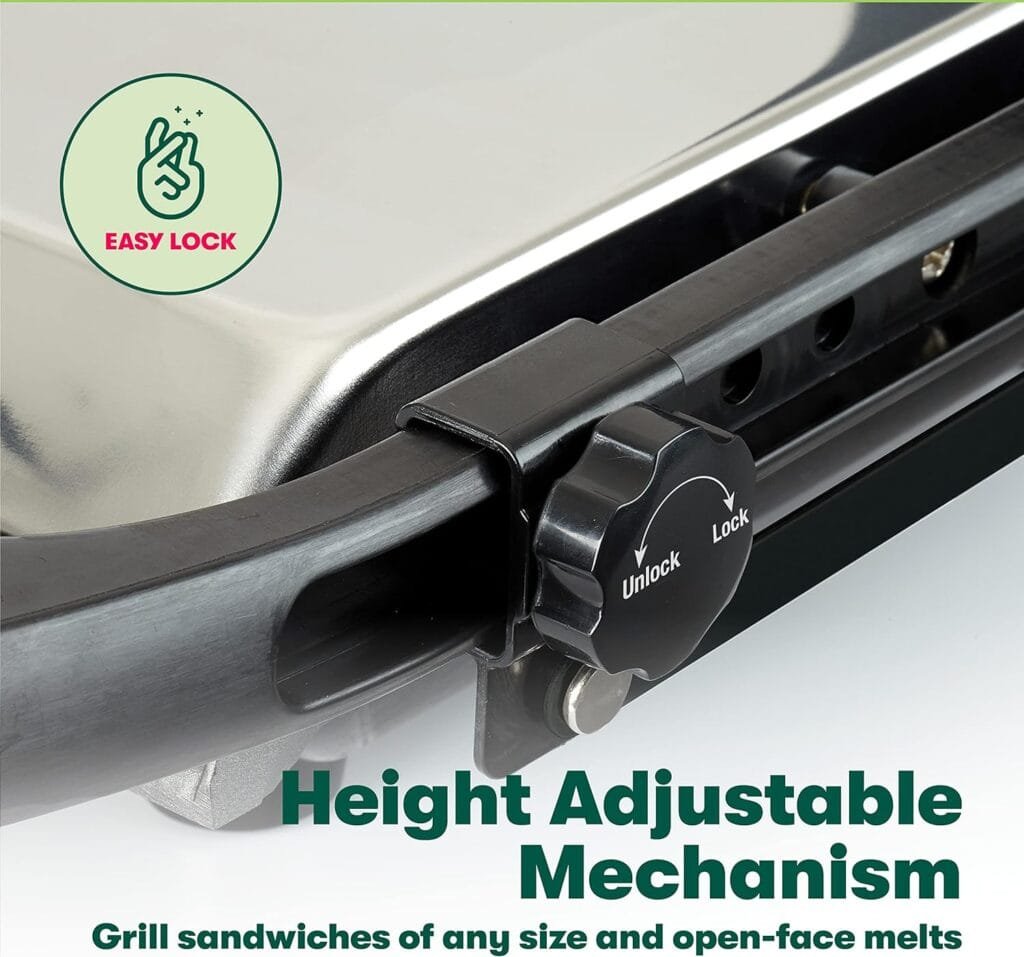 BELLA Panini Press, Sandwich Maker and Electric Indoor Grill with Double Nonstick Plates, Height Adjustable Lid and Removable Drip Tray, Stainless Steel BELLA Panini Press, Sandwich Maker and Electric Indoor Grill with Double Nonstick Plates, Height Adjustable Lid and Removable Drip Tray, Stainless Steel