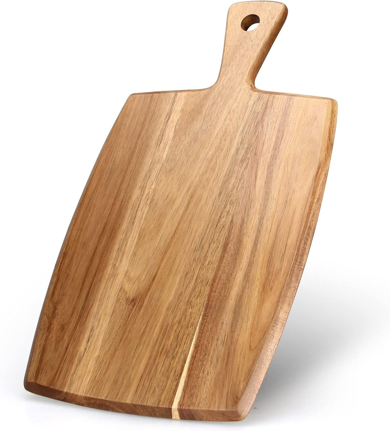 Best Acacia Wood Cutting Board with Handle Wooden Charcuterie Board Kitchen Chopping Boards for Bread Meat Cutting boards Fruit Cheese Serving Board Butcher Block Carving Board, 17 x 10