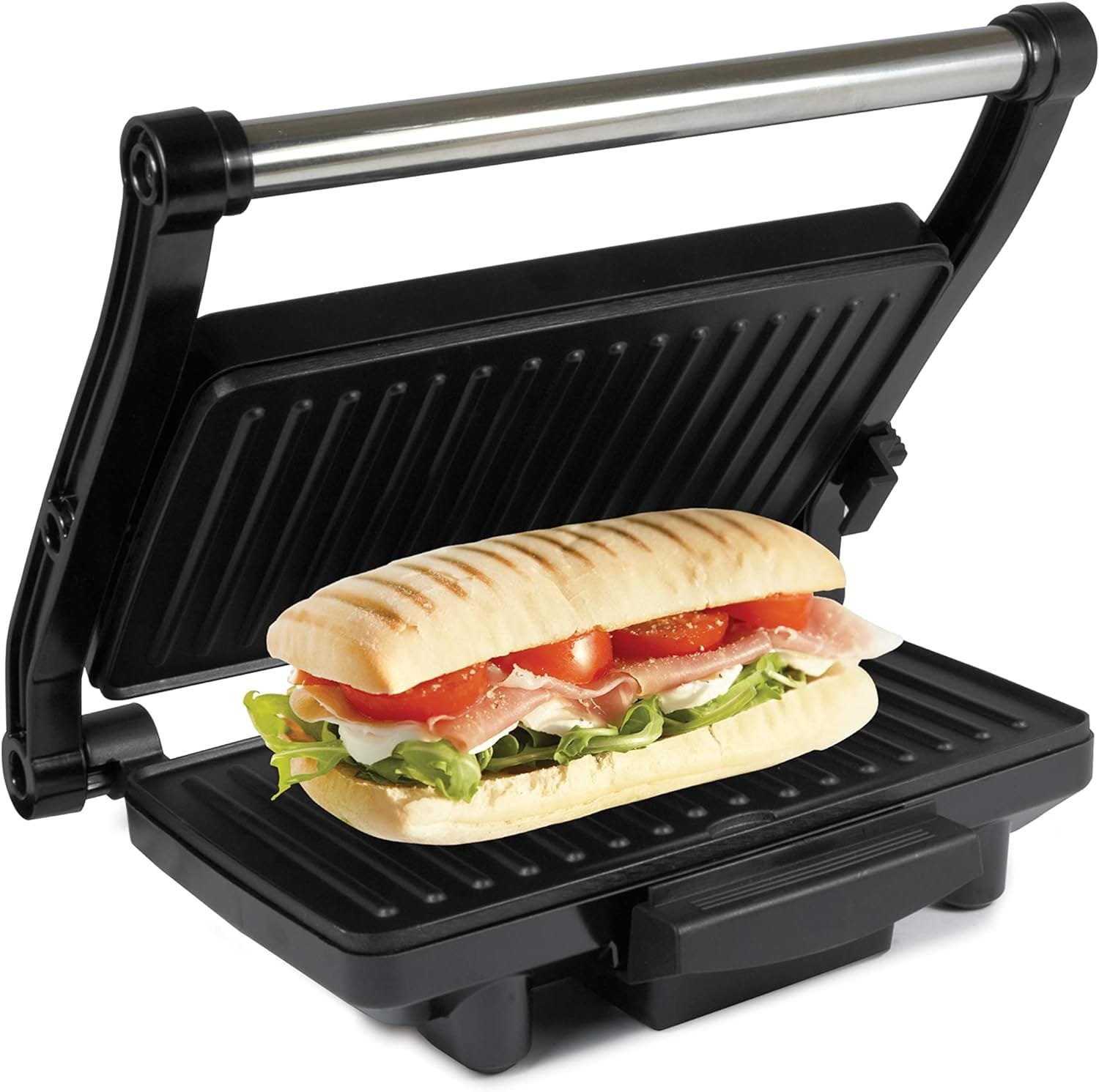 Better Chef Panini Press | Non-Stick | Drip Tray | Floating Hinge | Locking Latch | Status Lights | Fixed Temp Better Chef Panini Press | Non-Stick | Drip Tray | Floating Hinge | Locking Latch | Status Lights | Fixed Temp