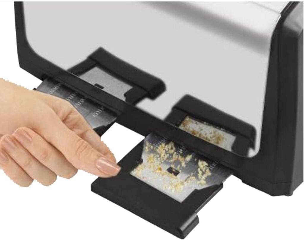 BLACK+DECKER 2-Slice Toaster, T2569B, Extra Wide Slots, 6 Shade Settings, 850 Watts, Crub Tray, Cancel Button