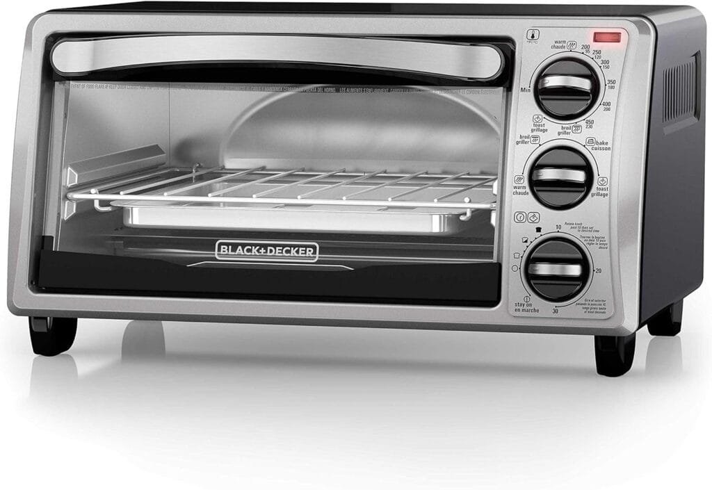 BLACK+DECKER 4-Slice Toaster Oven, TO1313SBD, Even Toast, 4 Cooking Functions Bake, Broil, Toast and Keep Warm, Removable Crumb Tray, Timer BLACK+DECKER 4-Slice Toaster Oven, TO1313SBD, Even Toast, 4 Cooking Functions Bake, Broil, Toast and Keep Warm, Removable Crumb Tray, Timer