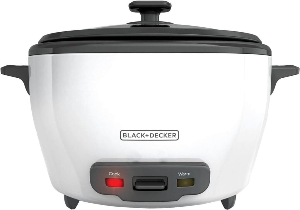 BLACK+DECKER 6-Cup Rice Cooker, RC506, 3-cup Uncooked Rice, Steaming Basket, Removable Non-Stick Bowl, One Touch BLACK+DECKER 6-Cup Rice Cooker, RC506, 3-cup Uncooked Rice, Steaming Basket, Removable Non-Stick Bowl, One Touch