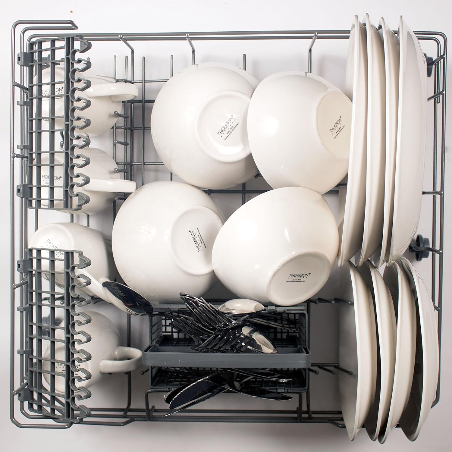 BLACK+DECKER BCD6W Compact Countertop Dishwasher, 6 Place Settings, White