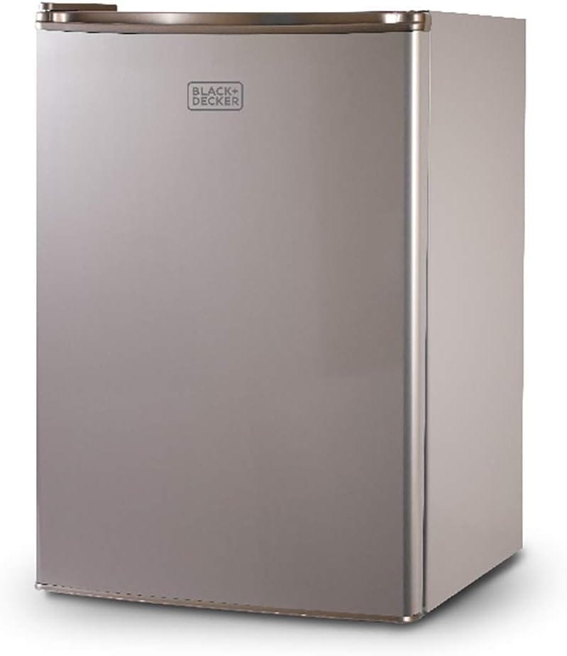 BLACK+DECKER BCRK25B Compact Refrigerator Energy Star Single Door Mini Fridge with Freezer, 2.5 Cubic Feet, Black