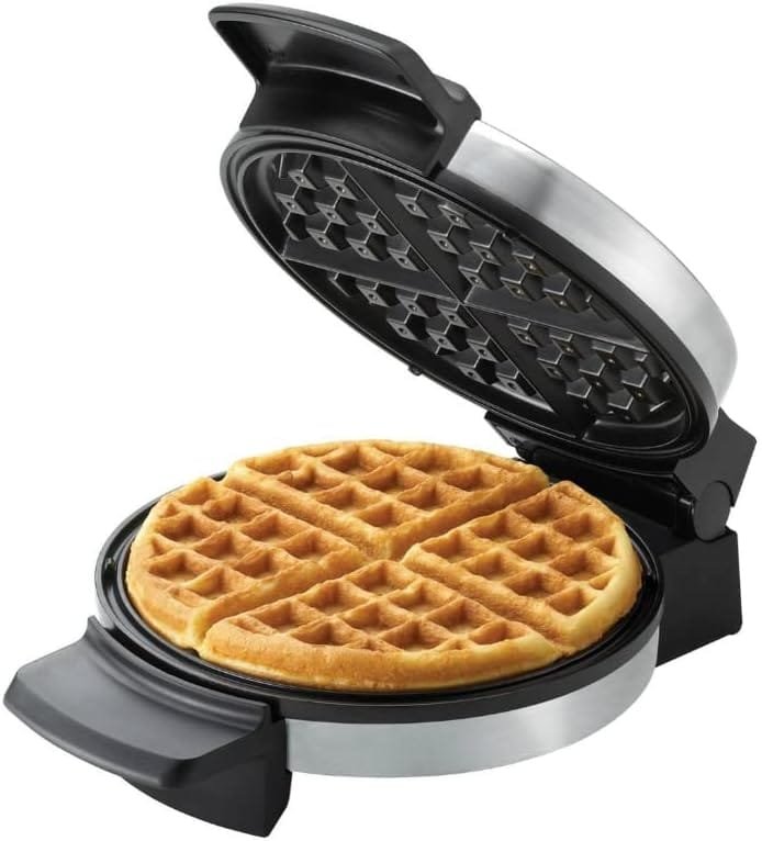 BLACK+DECKER Belgian Waffle Maker, Stainless Steel, WMB500,Silver