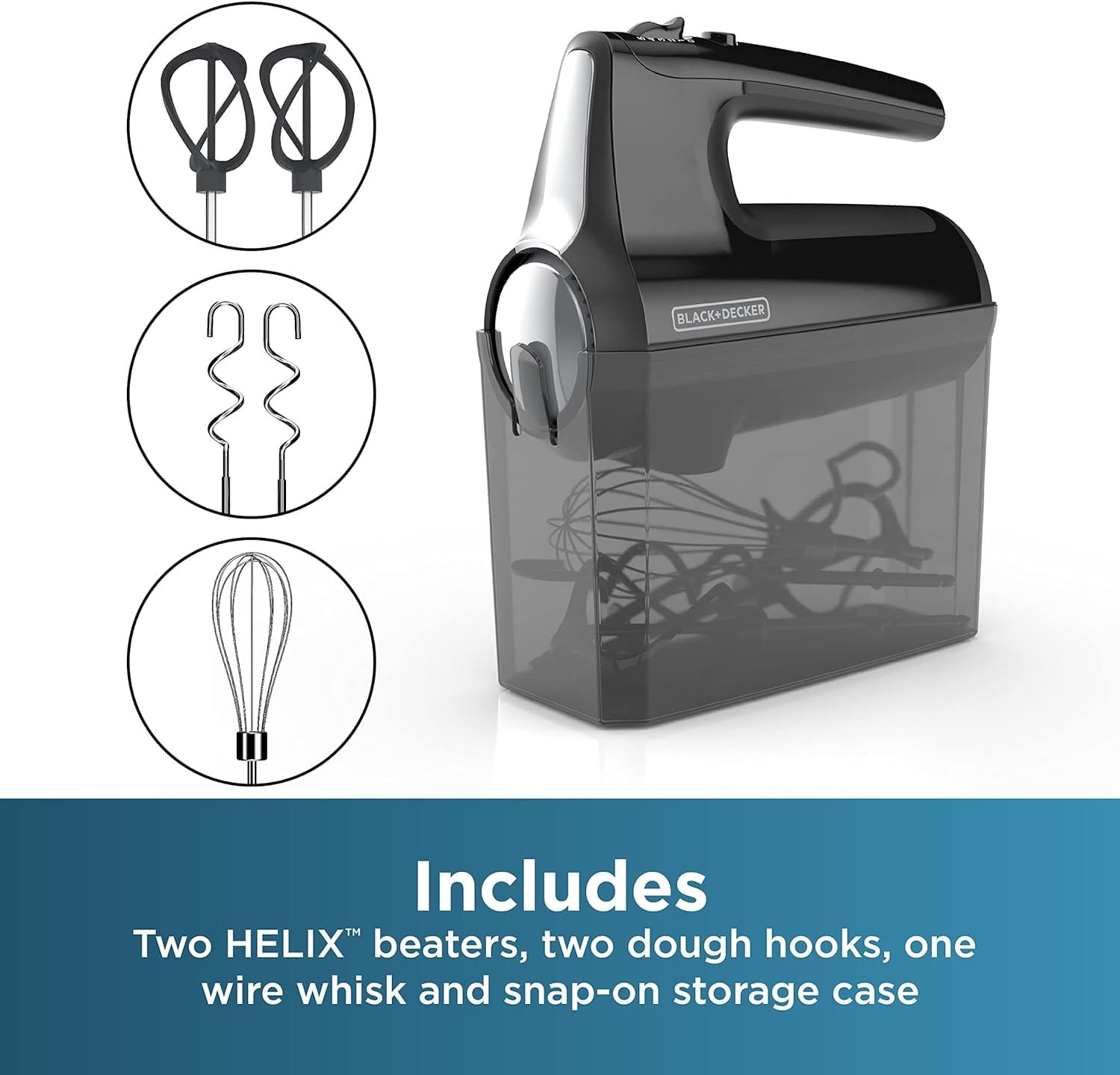 BLACK+DECKER Hand Held Mixer MX610B, 5-Speed