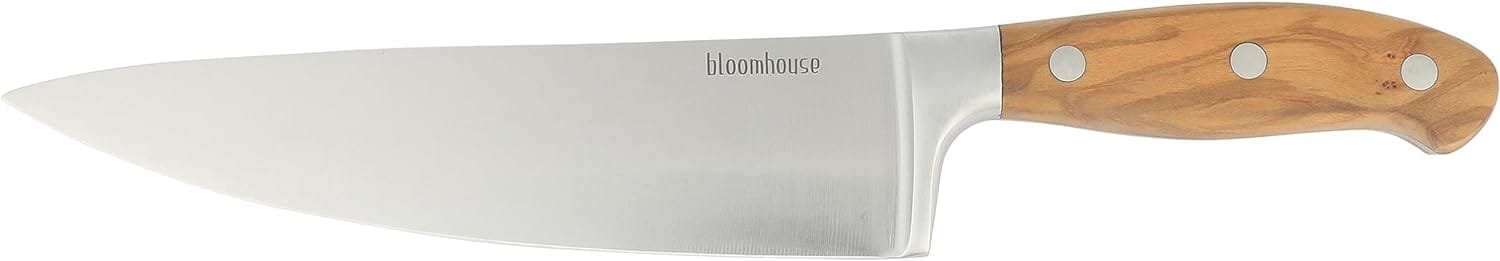 Bloomhouse - Oprahs Favorite Things - 8 Inch German Steel Chef Knife W/Italian Olive Wood Forged Handle