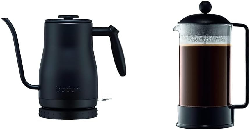 Bodum 11940-01US Bistro Gooseneck Electric Water Kettle, 34 Ounce, Black