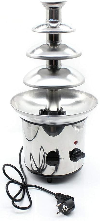 BoTaiDaHong Chocolate Fondue Fountain 4 Tier Entertainment Party Fruit Dessert Dip Heat Base Stainless Steel Luxury Hot Chocolate Cream Fountain Commercial Max Capacity 1KG for Party Restaurant Wedding Hotel BoTaiDaHong Chocolate Fondue Fountain 4 Tier Entertainment Party Fruit Dessert Dip Heat Base Stainless Steel Luxury Hot Chocolate Cream Fountain Commercial Max Capacity 1KG for Party Restaurant Wedding Hotel