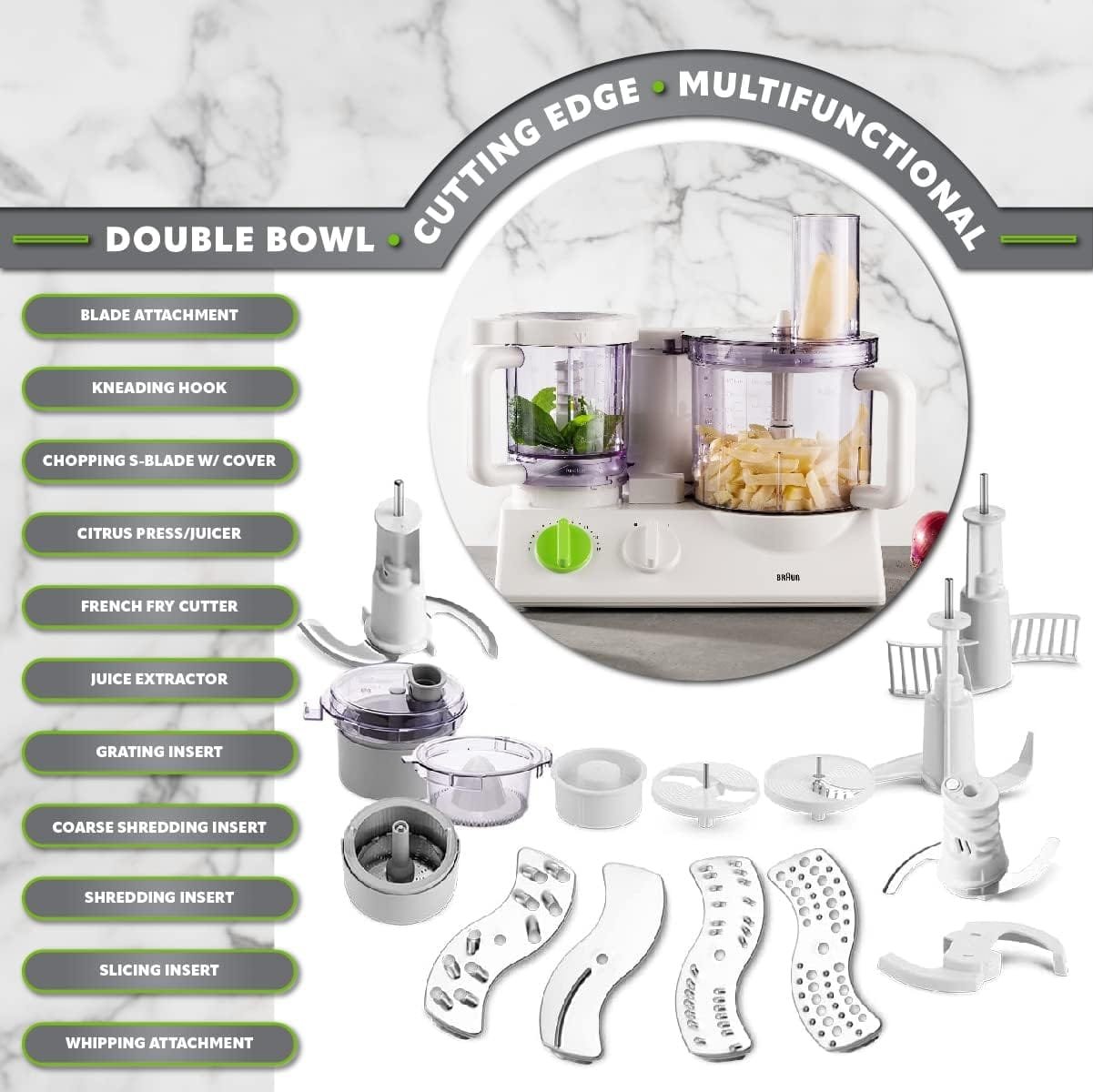Braun 12 in 1 Multi-Functional Food processor | Kitchen System With Dual Control Technology, chopper, Blender, Juice Extractor, Citrus Juicer and French fry disc-made in Europe with German Engineering Braun 12 in 1 Multi-Functional Food processor | Kitchen System With Dual Control Technology, chopper, Blender, Juice Extractor, Citrus Juicer and French fry disc-made in Europe with German Engineering