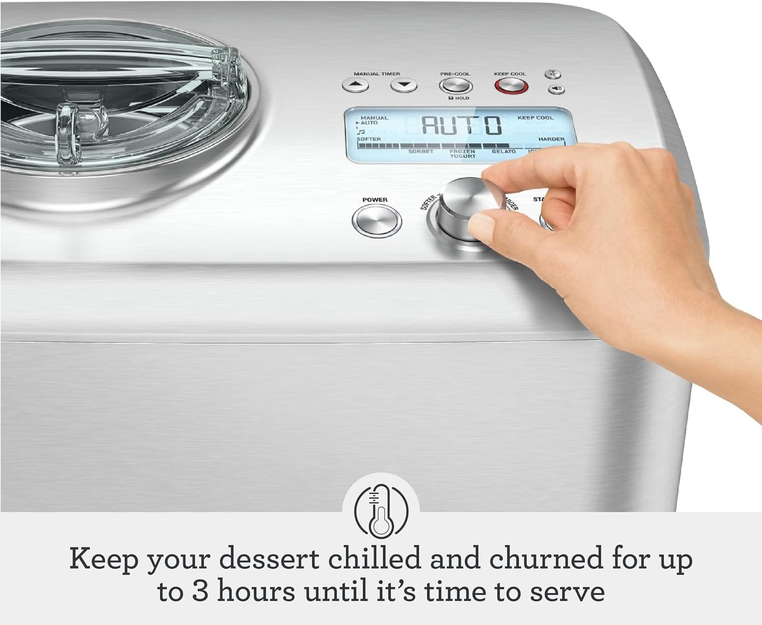 Breville BCI600XL Smart Scoop Ice Cream Maker, Brushed Stainless Steel