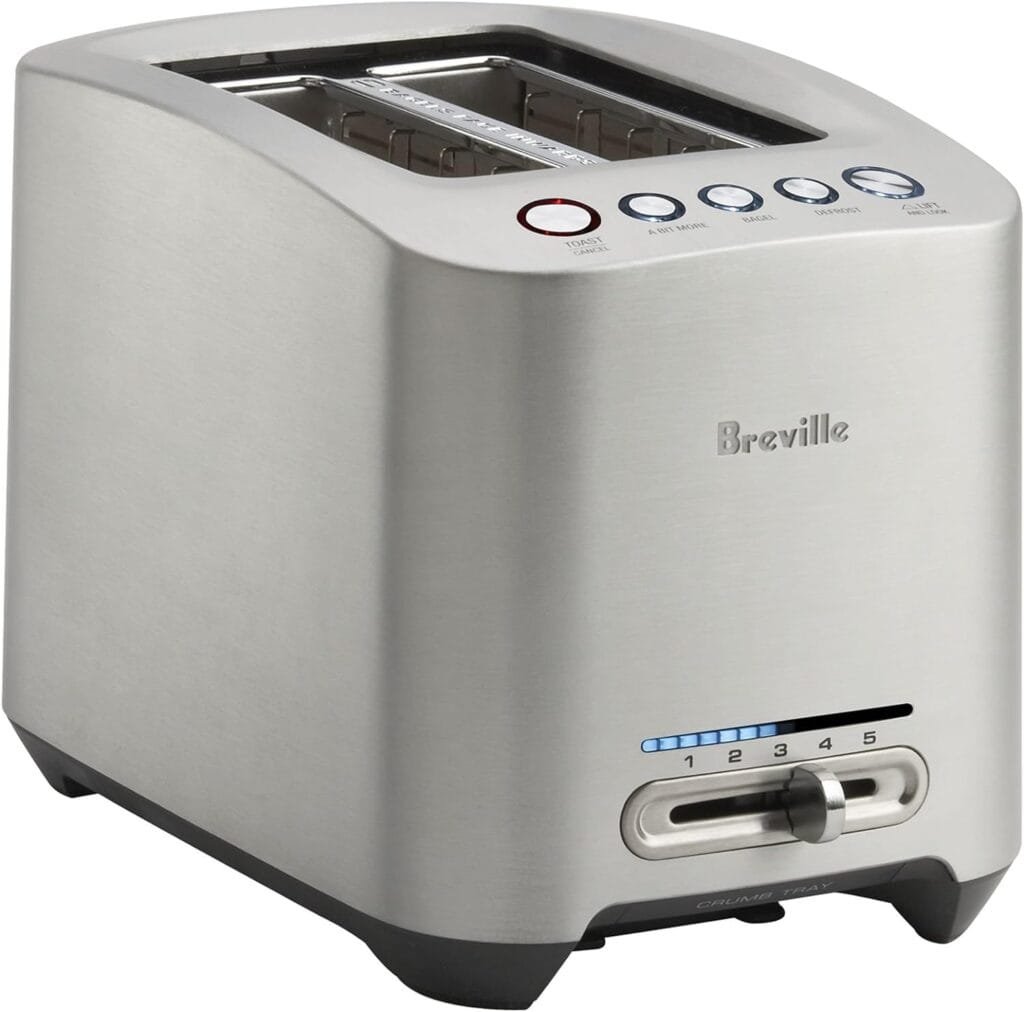Breville BTA820XL Die-Cast 2-Slice Smart Toaster, Brushed Stainless Steel
