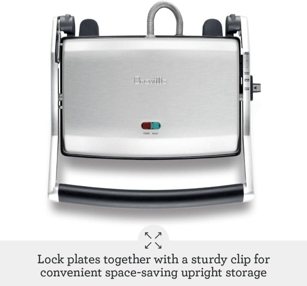 Breville Duo 1500-Watt Nonstick Panini Press, Silver