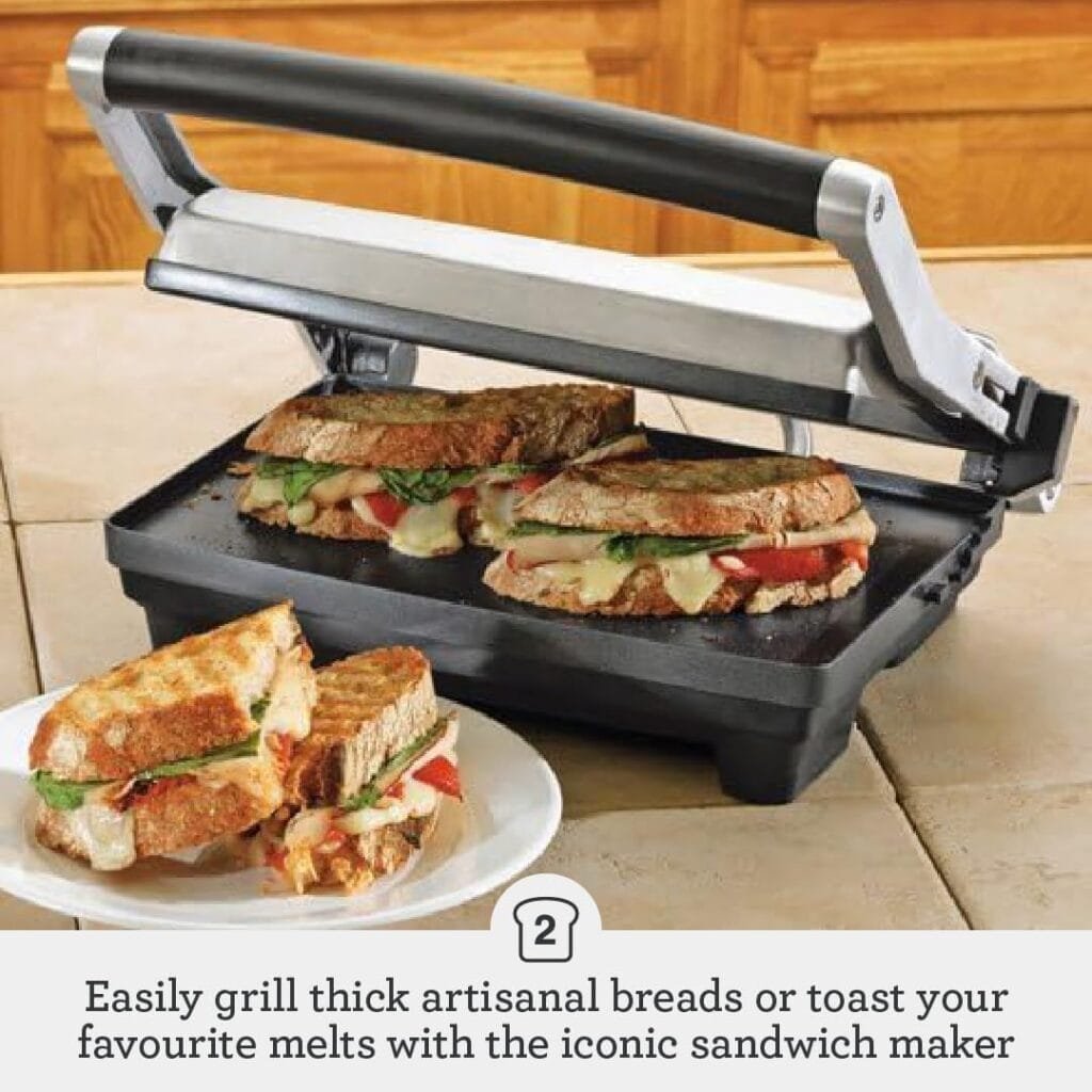 Breville Duo 1500-Watt Nonstick Panini Press, Silver