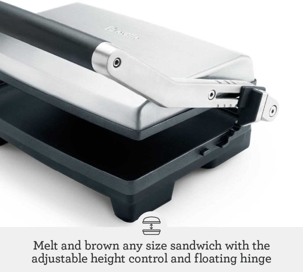 Breville Duo 1500-Watt Nonstick Panini Press, Silver