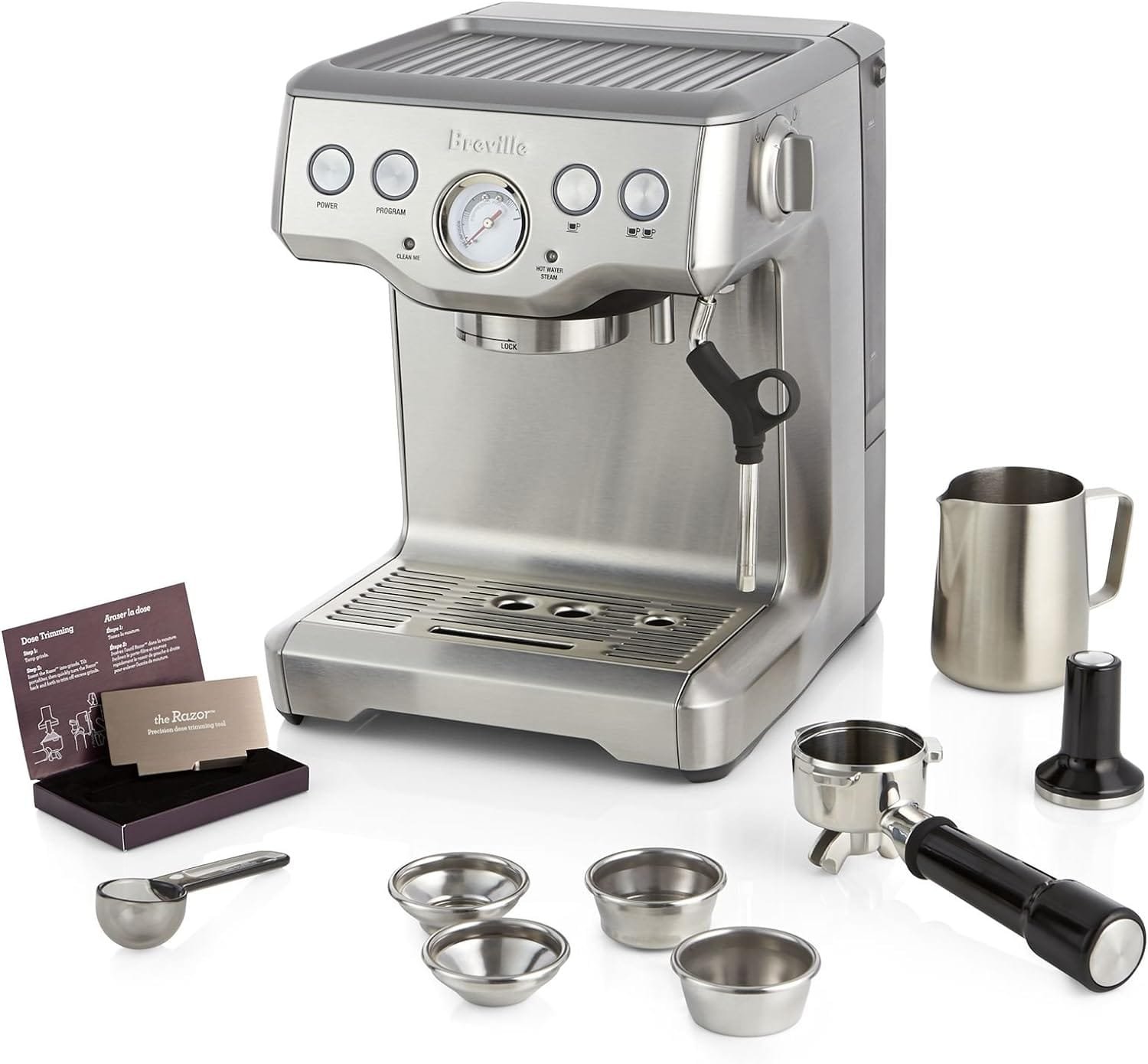 Breville Infuser Espresso Machine,61 ounces, Brushed Stainless Steel, BES840XL