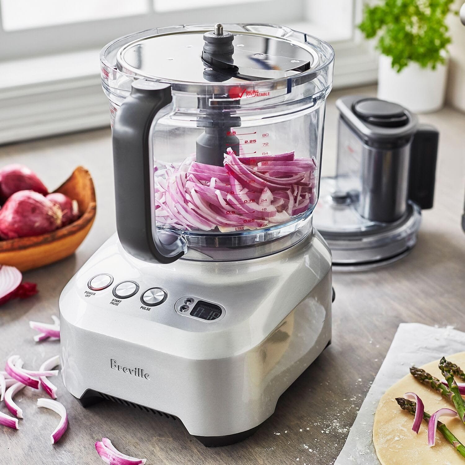 Breville Sous Chef 16 Cup Peel  Dice Food Processor, Brushed Aluminum, BFP820BAL,Silver