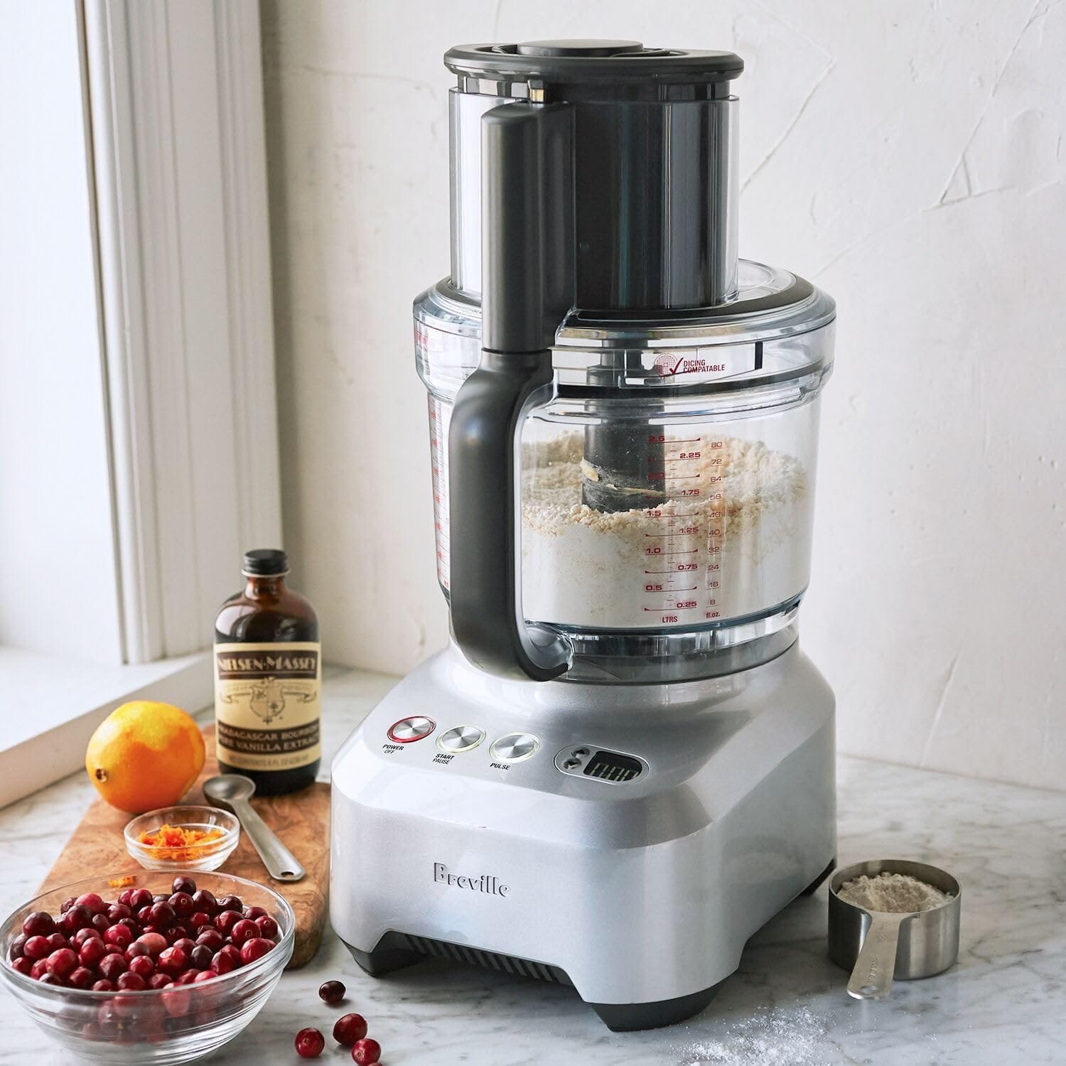 Breville Sous Chef 16 Cup Peel  Dice Food Processor, Brushed Aluminum, BFP820BAL,Silver