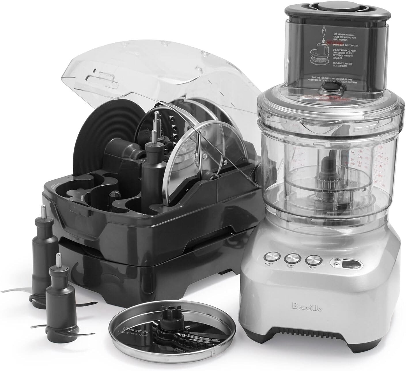 Breville Sous Chef 16 Cup Peel  Dice Food Processor, Brushed Aluminum, BFP820BAL,Silver