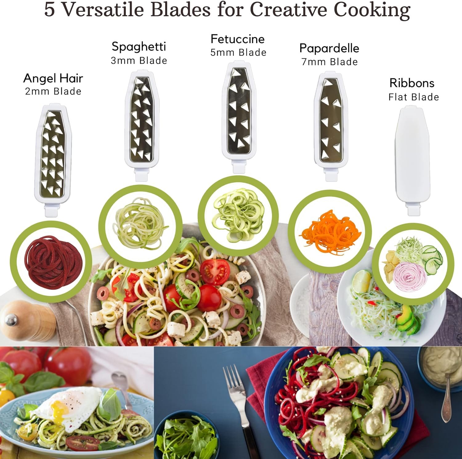 Brieftons QuickFold 5-Blade Spiralizer: Versatile  Compact Foldable Vegetable Spiral Slicer, Best Veggie Pasta Spaghetti Maker for Low Carb/Paleo/Gluten-Free with Brush  4 Recipe Ebooks Brieftons QuickFold 5-Blade Spiralizer: Versatile  Compact Foldable Vegetable Spiral Slicer, Best Veggie Pasta Spaghetti Maker for Low Carb/Paleo/Gluten-Free with Brush  4 Recipe Ebooks