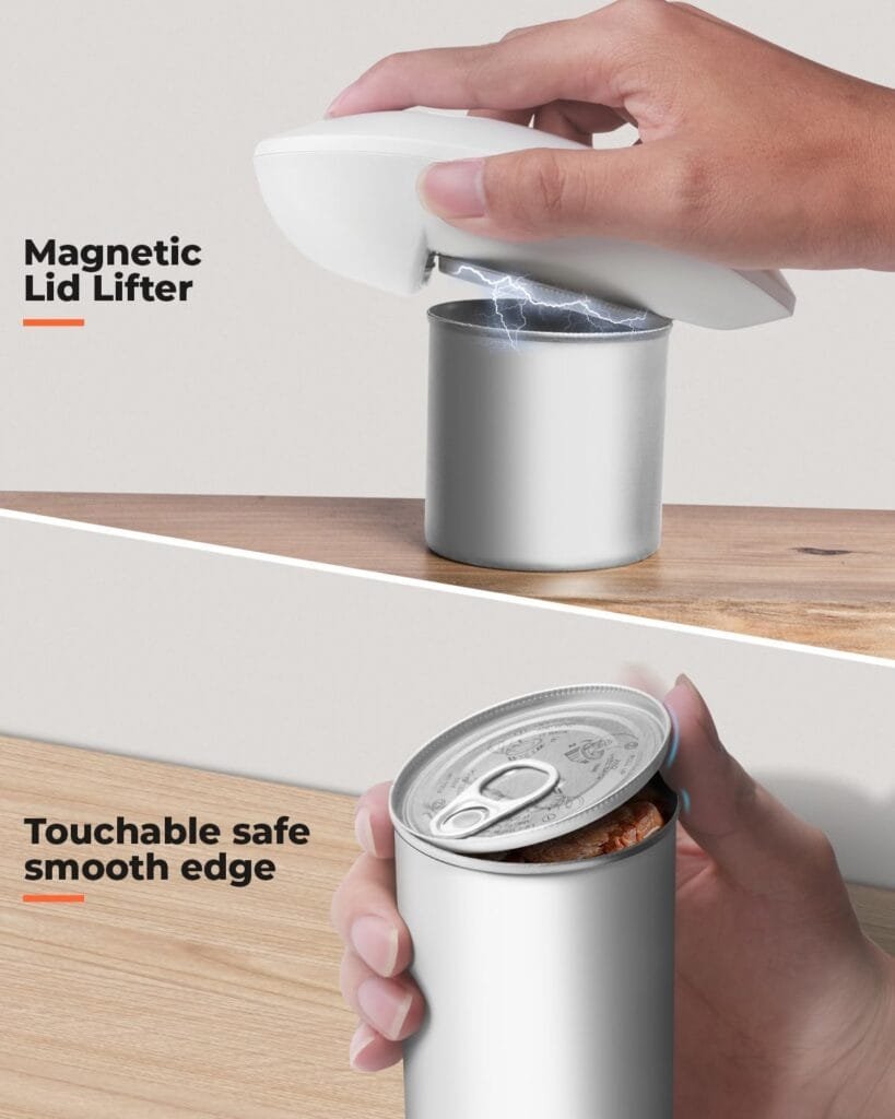 Canslab Rechargeable Electric Can Openers for Kitchen for Seniors with Arthritis- USB Battery Automatic Can Opener for Any Size Can - Smooth Edge, Handsfree, Portable Small One Touch Opener