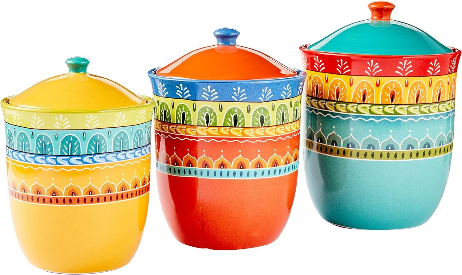 Certified International 3 Piece Valencia Canister Set, Multicolor Certified International 3 Piece Valencia Canister Set, Multicolor