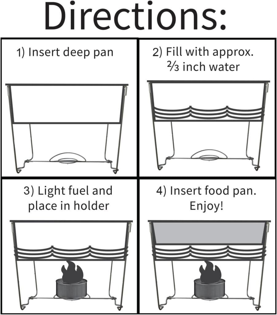 Chafing Dish Buffet Set, Half Size, Disposable Catering Supplies -6 Pack- Food Warmers for Parties, Incl Wire Racks, Fuel, Aluminum Water Pans, Food Pans, Serving Utensils -Single Pan Food Warmer Chafing Dish Buffet Set, Half Size, Disposable Catering Supplies -6 Pack- Food Warmers for Parties, Incl Wire Racks, Fuel, Aluminum Water Pans, Food Pans, Serving Utensils -Single Pan Food Warmer