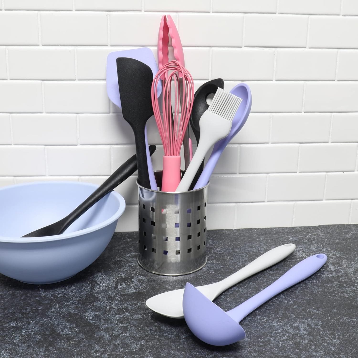 Chef Craft Premium Silicone Wire Cooking Whisk, 10.5 inch, Blue