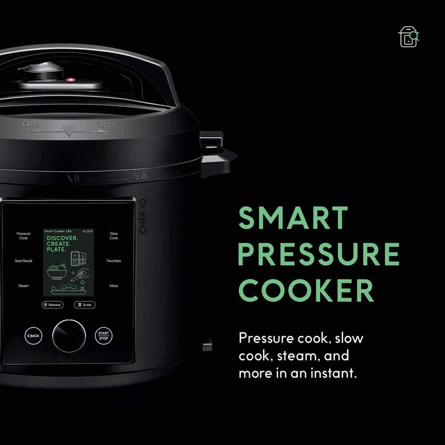 CHEF iQ Smart Pressure Cooker 10 Cooking Functions  18 Features, Built-in Scale, 1000+ Presets  Times  Temps w/App for 600+ Foolproof Guided Recipes, Rice  Slow Electric MultiCooker, 6 Qt CHEF iQ Smart Pressure Cooker 10 Cooking Functions  18 Features, Built-in Scale, 1000+ Presets  Times  Temps w/App for 600+ Foolproof Guided Recipes, Rice  Slow Electric MultiCooker, 6 Qt