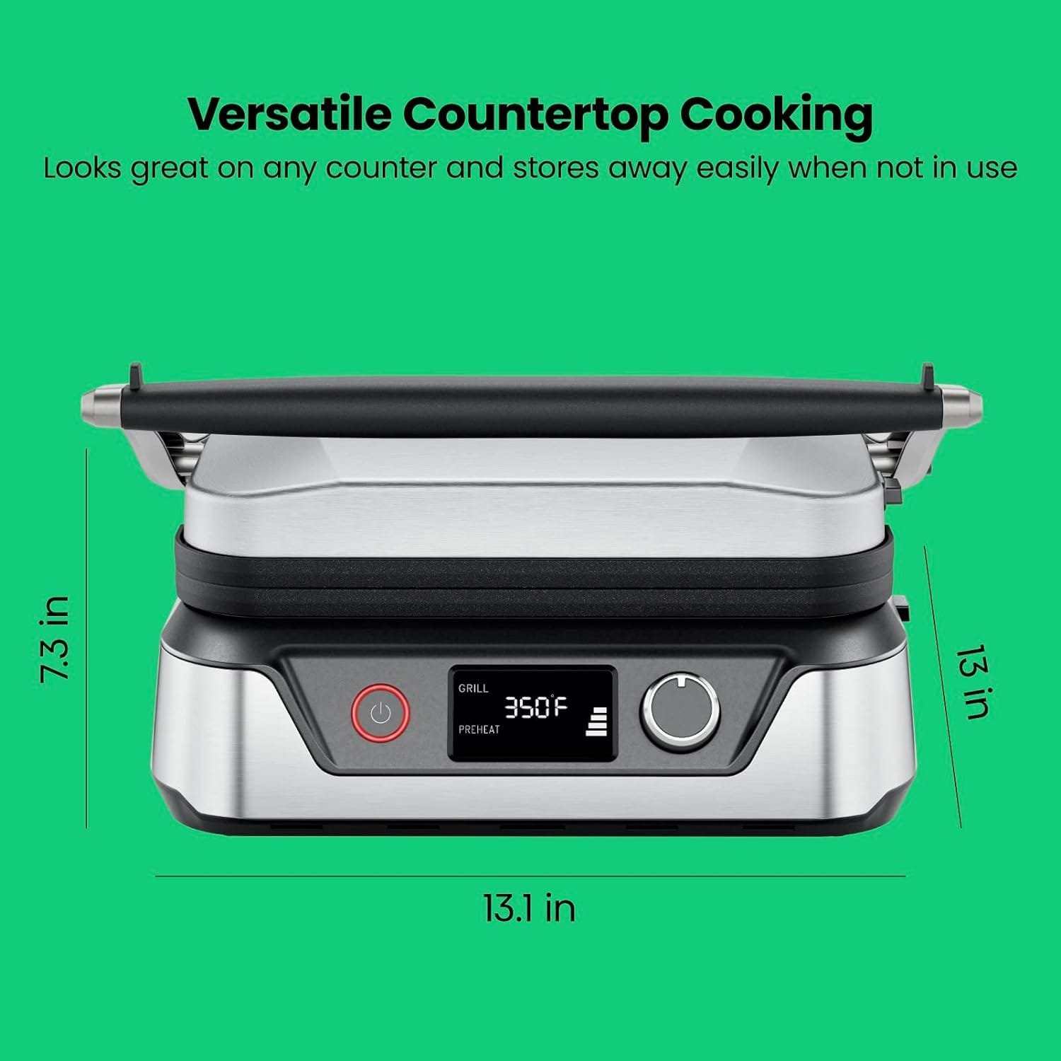 Chefman 5-in-1 Digital Panini Press Grill Sandwich Maker and Griddle Grill Combo with Removable, Reversible Dishwasher-Safe Grilling Plates, Opens 180° for Indoor BBQ or Flat Top Grill Chefman 5-in-1 Digital Panini Press Grill Sandwich Maker and Griddle Grill Combo with Removable, Reversible Dishwasher-Safe Grilling Plates, Opens 180° for Indoor BBQ or Flat Top Grill