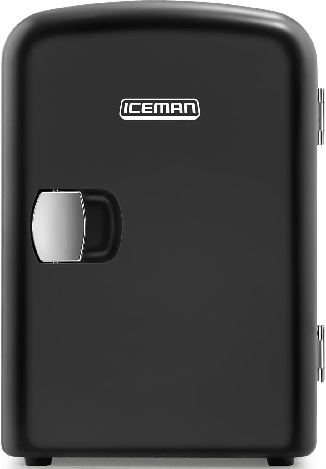Chefman - Iceman Mini Portable Black Personal Fridge Cools Or Heats and Provides Compact Storage For Skincare, Snacks, Or 6 12oz Cans W/A Lightweight 4-liter Capacity To Take On The Go Chefman - Iceman Mini Portable Black Personal Fridge Cools Or Heats and Provides Compact Storage For Skincare, Snacks, Or 6 12oz Cans W/A Lightweight 4-liter Capacity To Take On The Go