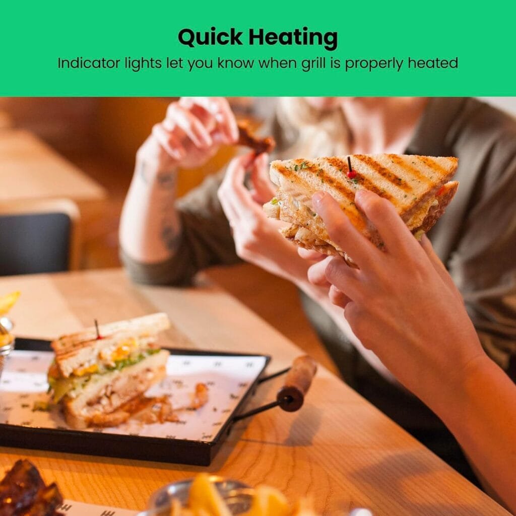 Chefman Panini Press Grill and Gourmet Sandwich Maker Non-Stick Coated Plates, Opens 180 Degrees to Fit Any Type or Size of Food, Stainless Steel Surface and Removable Drip Tray, 4 Slice, Black Chefman Panini Press Grill and Gourmet Sandwich Maker Non-Stick Coated Plates, Opens 180 Degrees to Fit Any Type or Size of Food, Stainless Steel Surface and Removable Drip Tray, 4 Slice, Black