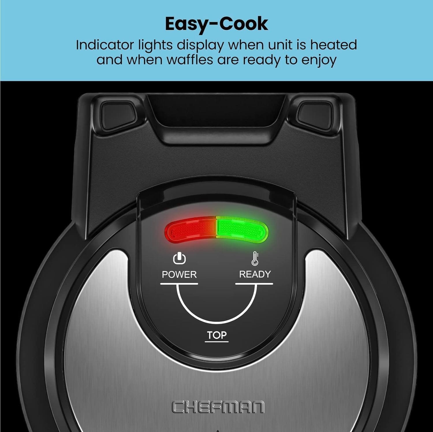 Chefman Rotating Belgian Waffle Maker, 180° Flip Iron w/ Non-Stick Plates, Adjustable Timer, Locking Lid, Drip Plate, Space Saving Storage, Mess-Free Breakfast, Stainless Steel/Black Chefman Rotating Belgian Waffle Maker, 180° Flip Iron w/ Non-Stick Plates, Adjustable Timer, Locking Lid, Drip Plate, Space Saving Storage, Mess-Free Breakfast, Stainless Steel/Black